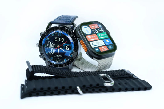 TW28 Ultra Max Smart Watch + Analog Watch Combo with 4 straps