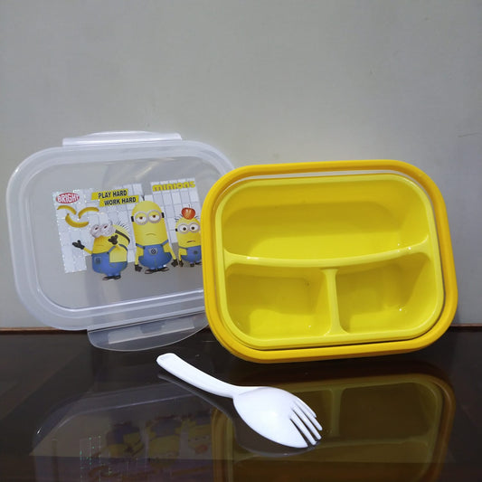 Double Layer School Lunch Box with Spoon Fork