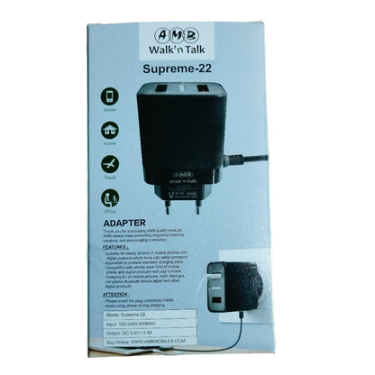 AMB type C supreme-22 with 2 extra ports and 3.4A output