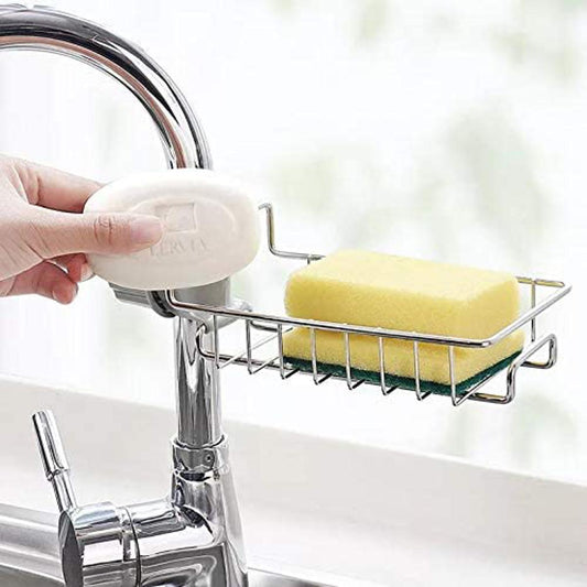 Stainless Steel Faucet Storage Rack & Sponge Holder