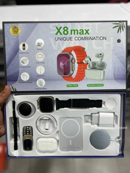 X8 max Ultra Smart Watch For Men Women / speaker / wireless charging / mobile phone / bluetooth headphones