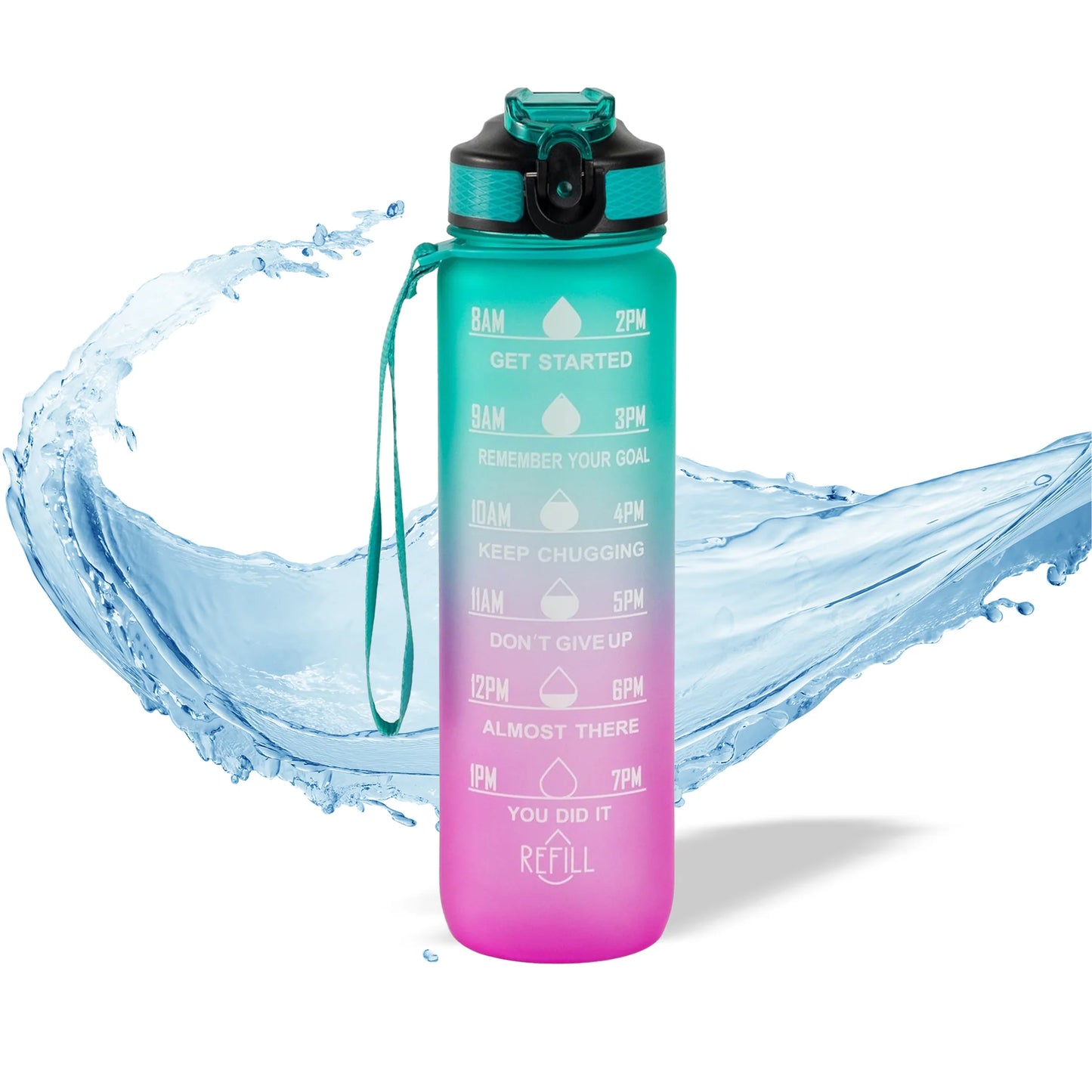 1L Straw Water Bottle