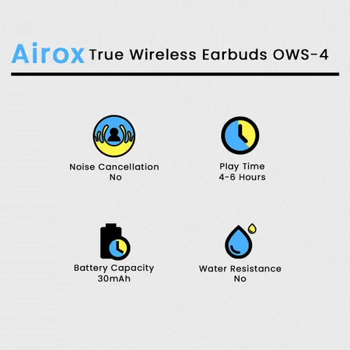 Airox OWS4 Wireless Earbuds with In Ear Design